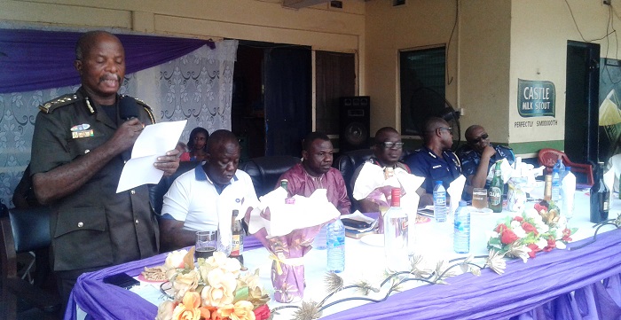 Lord Nii Boye Tagoe delivering his address during the annual get togeter in Kumasi